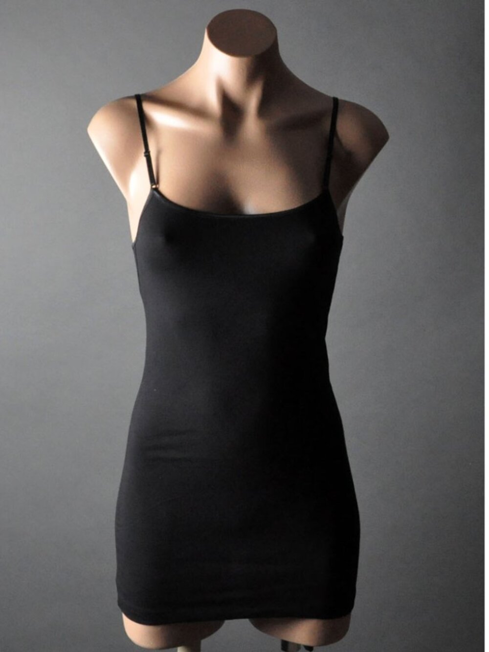 Black Womens Casual Spaghettis Strap CAMI TANK TOP Basic Layering Camisole S